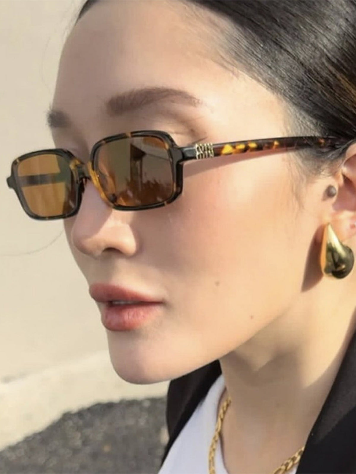Kleine quadratische Sonnenbrille