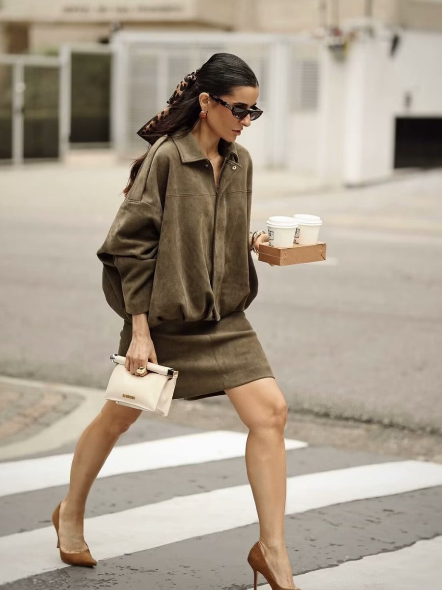 Liber Autumn Women's Pocket Solid Color Jackets