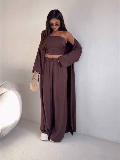 Liber Summer Women's Solid Color Solid Color 2-piece Sets