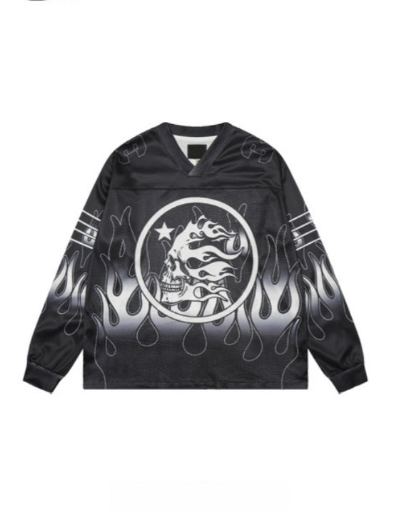 Neutral wear Printed Letter Long-sleeved T-shirt