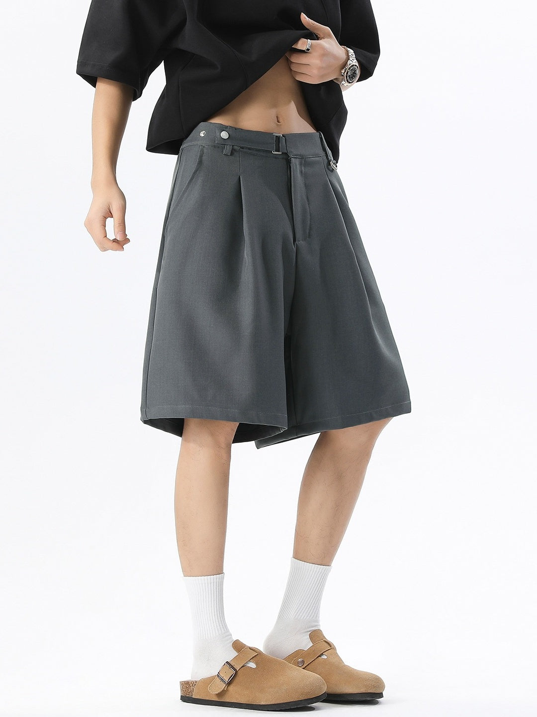 Belts Adjustable Stereo Five Points Shorts