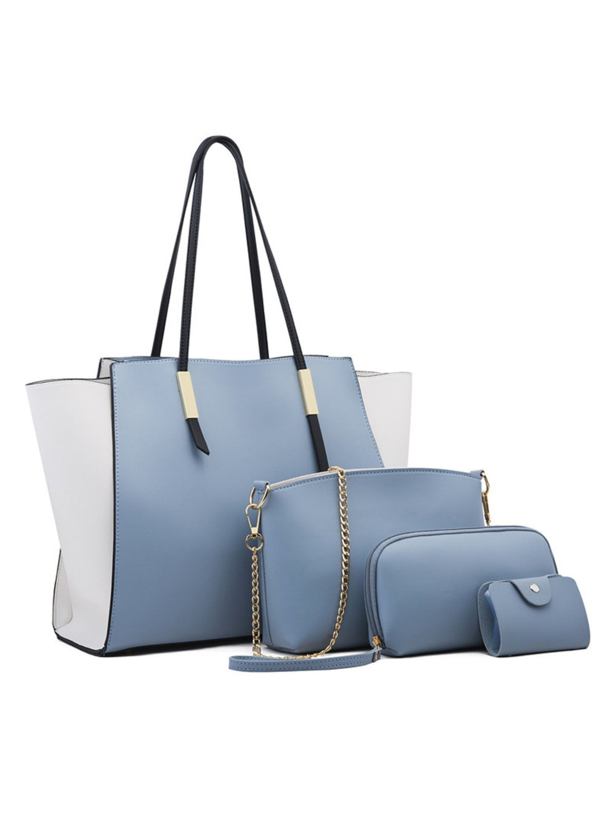 4-piece Patchwork Tote Bag Set