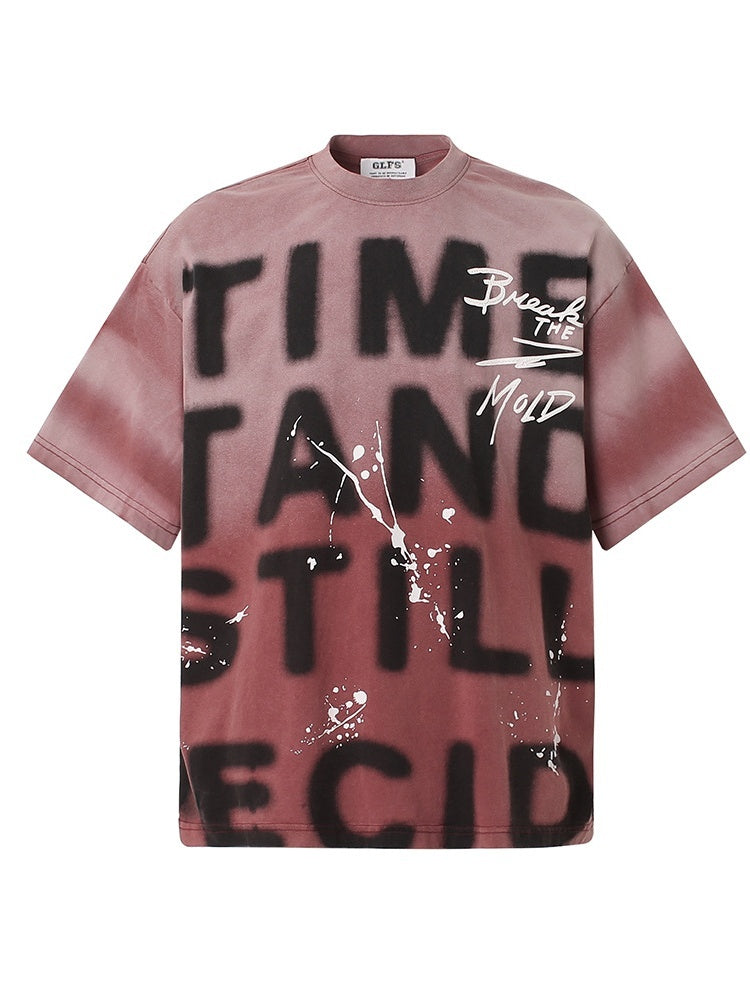 Retro Letter Print T-shirts