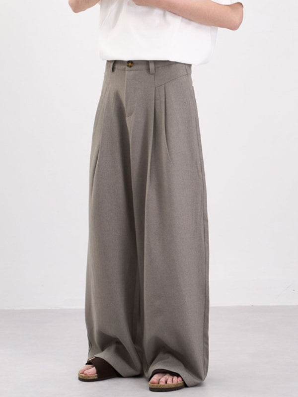 Old Money Style Stereo Pleating Dress Pants Pants