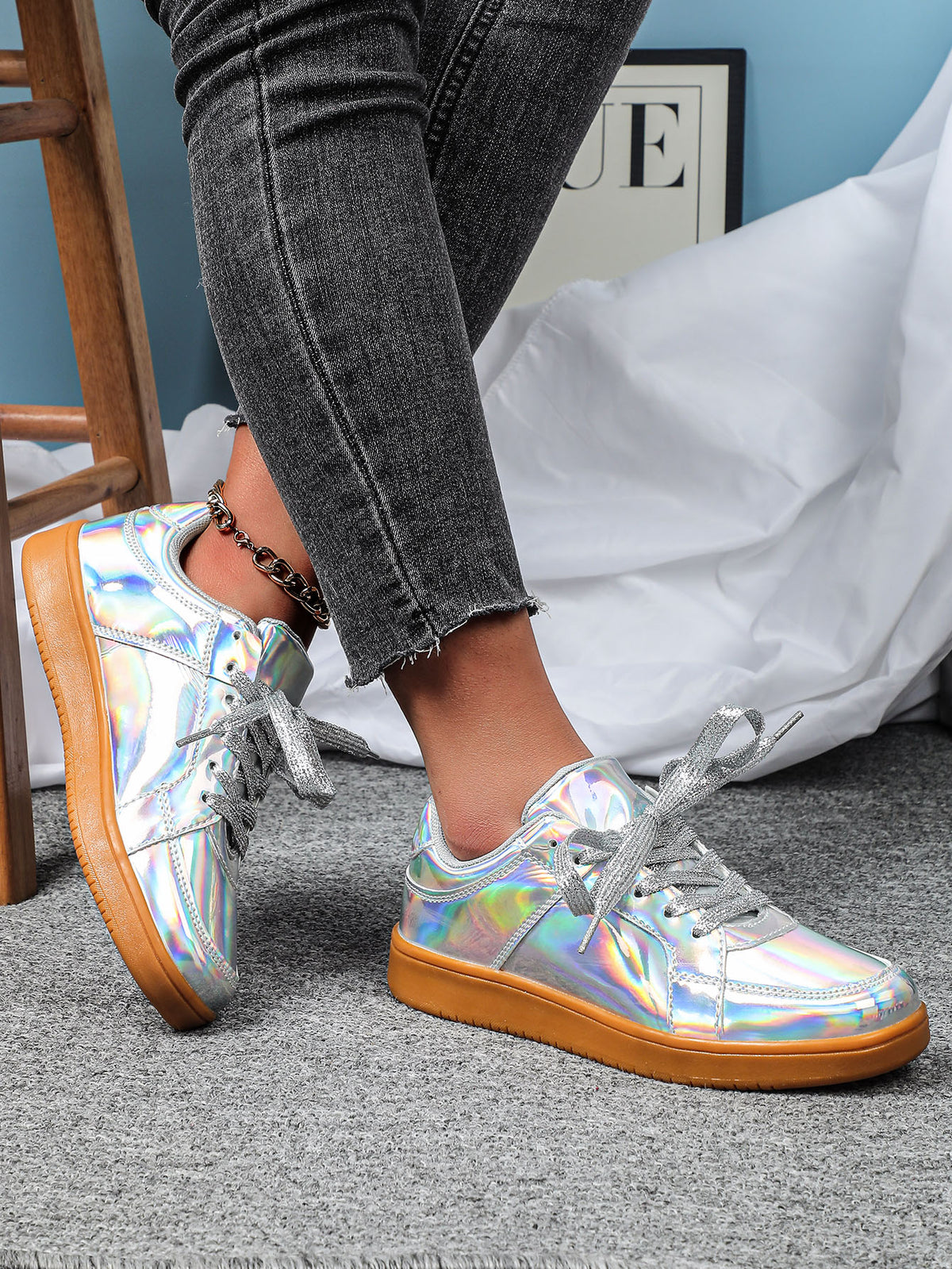 Sequined Women's Sneakers