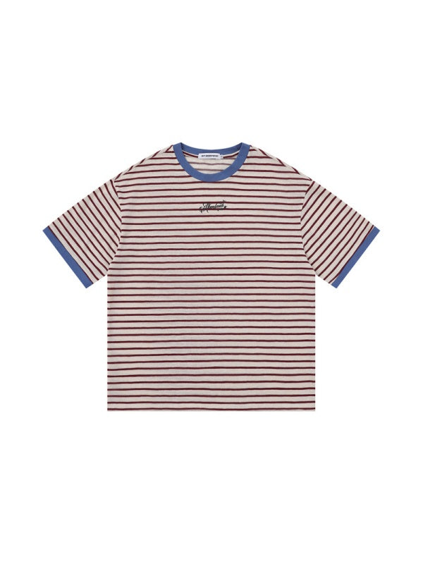 Color-blocked Stripes Loose-fit T-shirts
