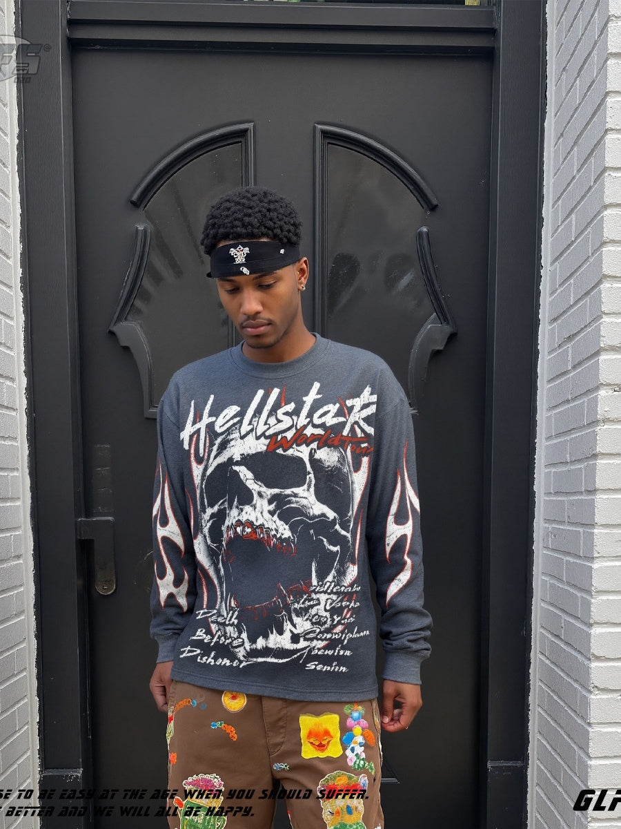 Liber Autumn Neutral wear Printed Skull T-shirts