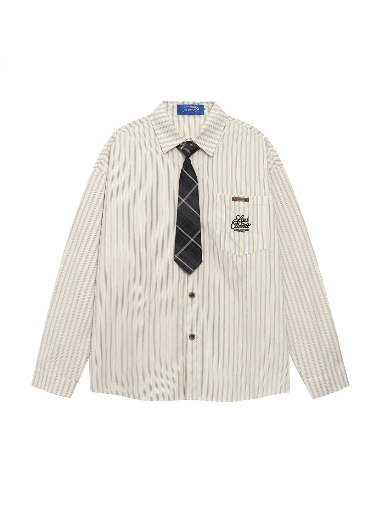 Liber Autumn Neutral wear Tie Stripes Shirts