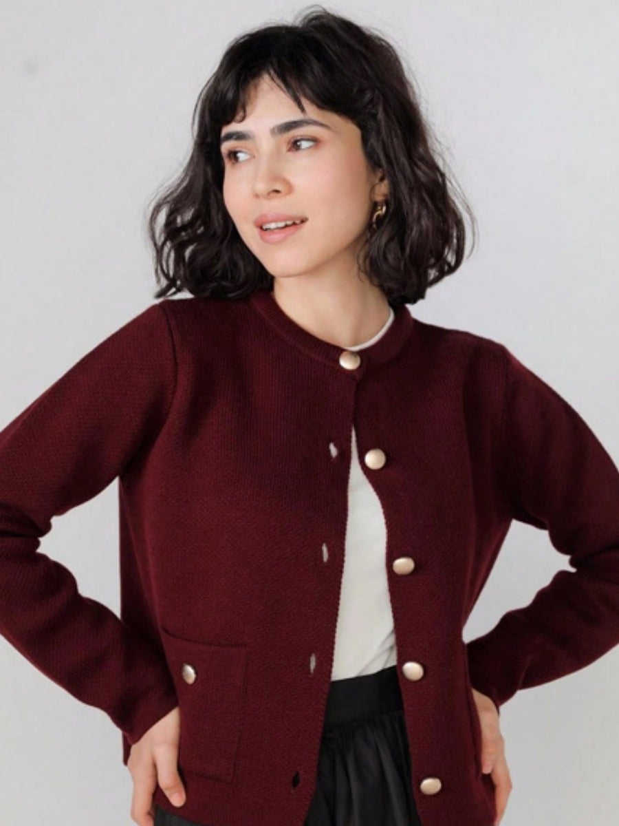 Basic Button-down Knit Cardigan