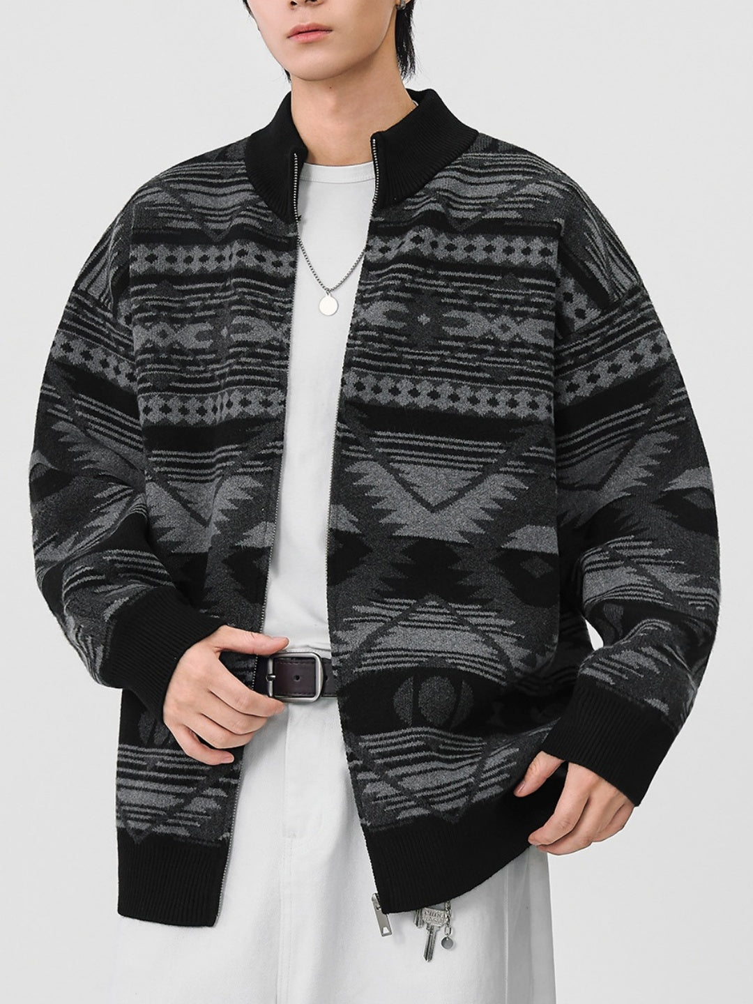 Contrasting Colors Ethnic Style Leisure Sweaters Cardigan