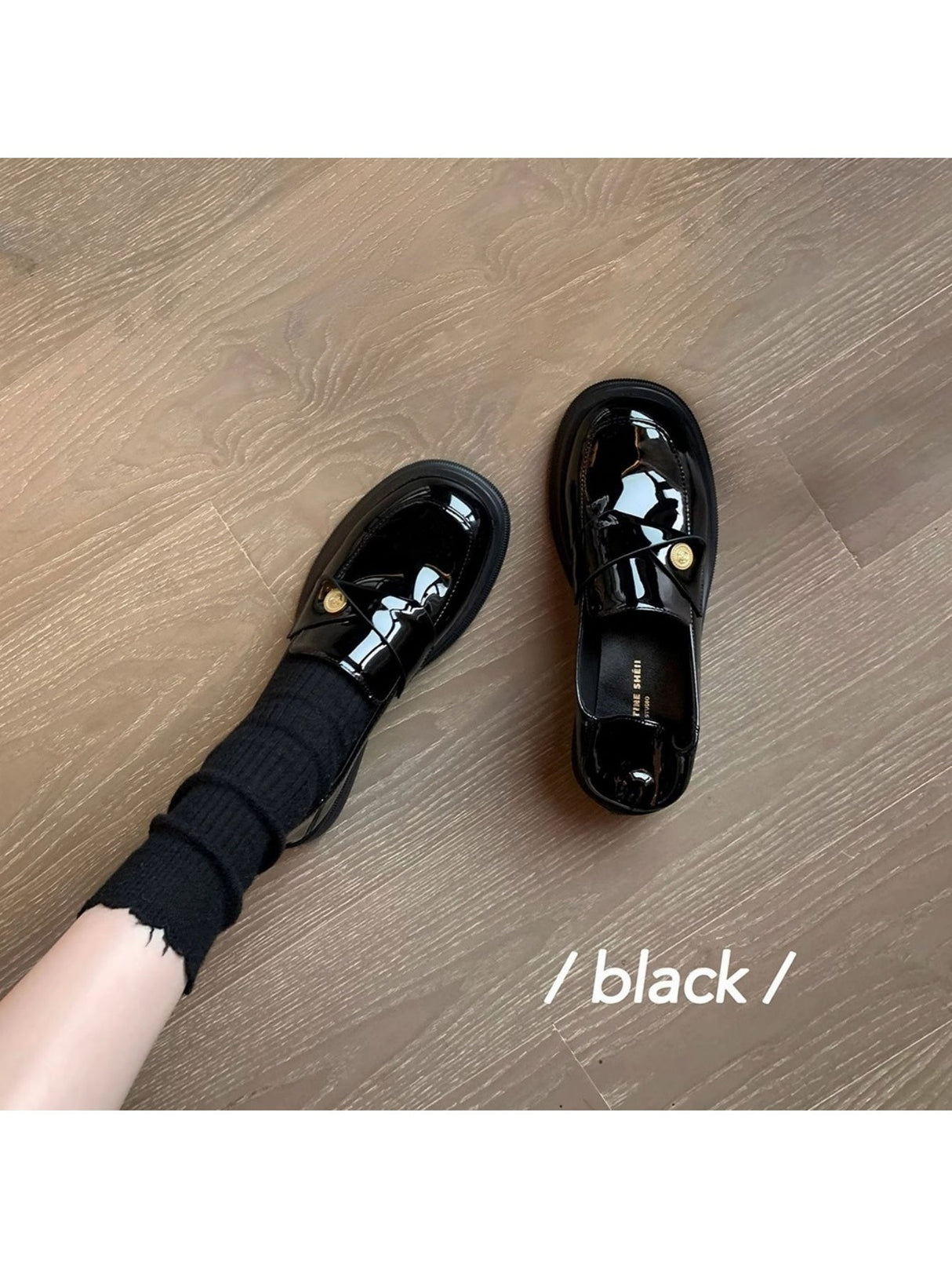 Liber Spring and Autumn Thick-soled Metal Buckle Women's Loafers