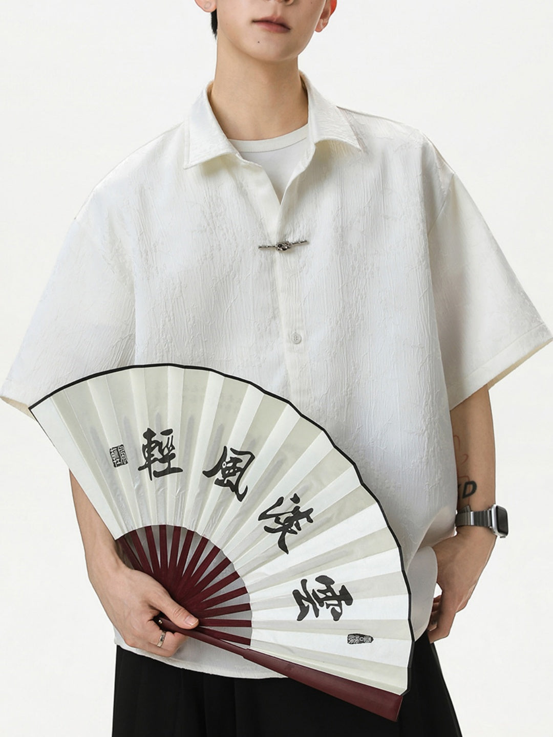 New Chinese Style Breathable Plum Bossom Loose-fit Shirts
