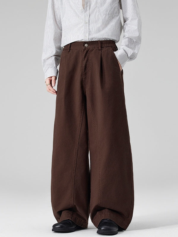Arc Segmentation Design Washed Pants