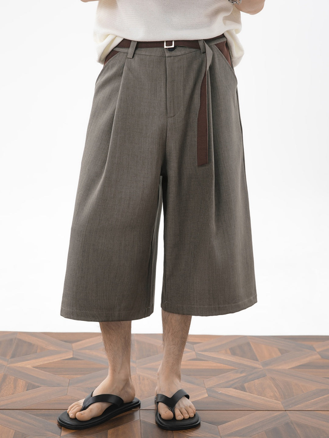Cleanfit Patchwork 7 Points Dress Pants Shorts