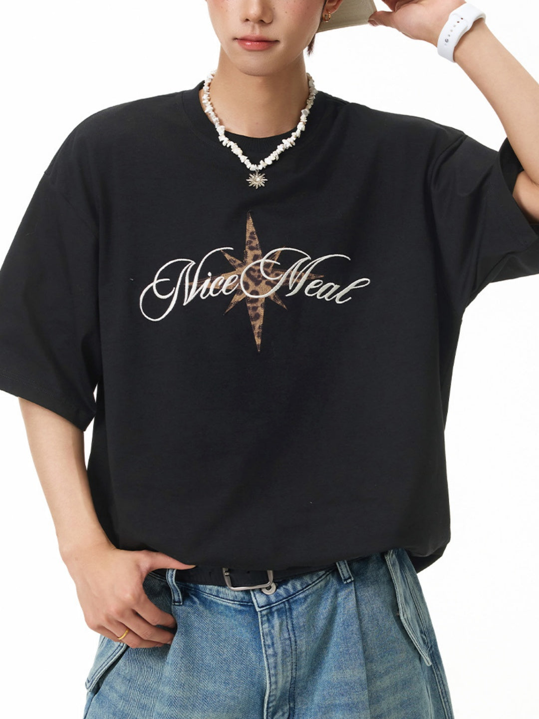 Leopard Print Retro Loose-fit T-shirts