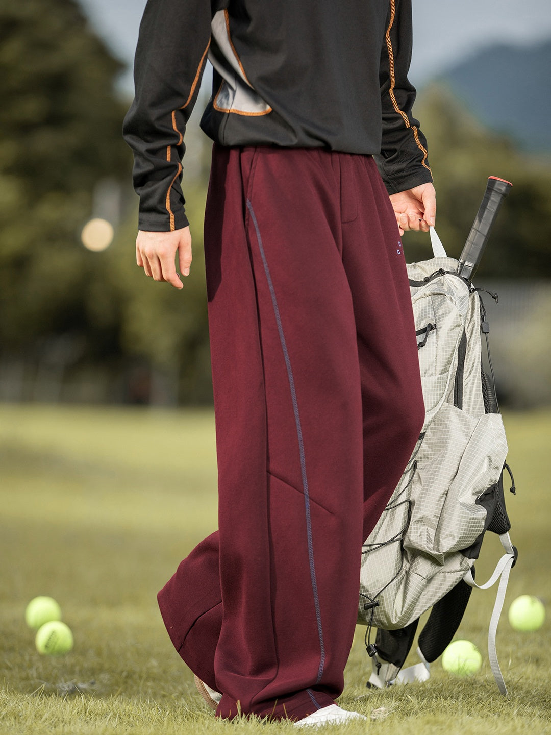 Liber Autumn Men's Embroidery Stripes Pants