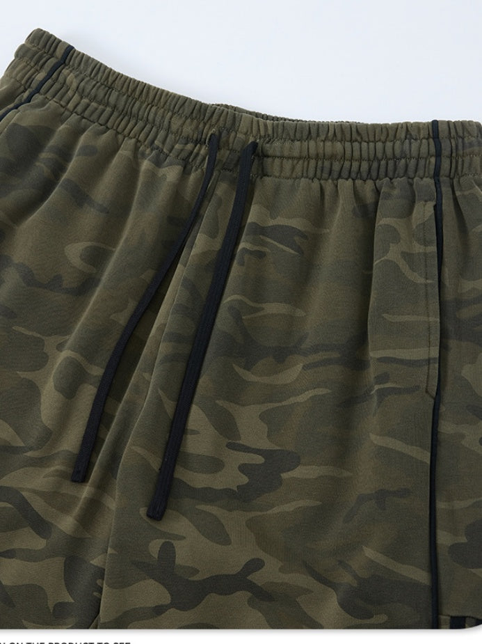 Camouflage Leisure Straight-fit Loose-fit Pants