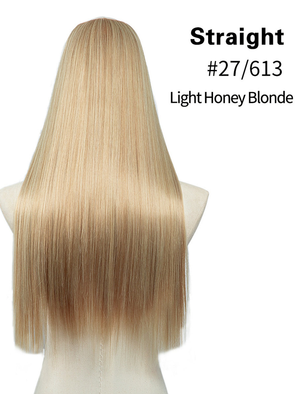 U-shaped Half-head Wig With Seamless Hair Extensions, One-piece Long Straight Wig