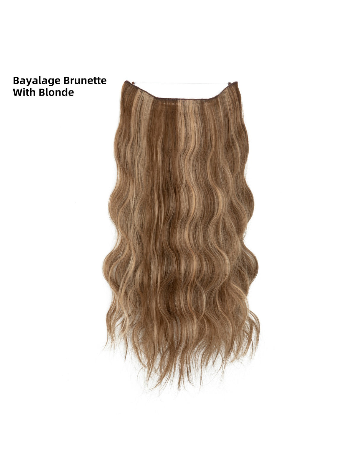 One-piece Hairpiece, Long Wavy Curls, Seamless Synthetic Fiber Wig