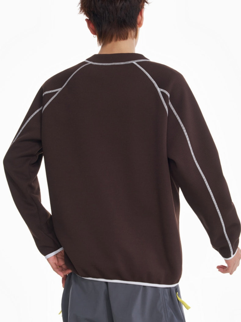 Color-blocked Line Loose-fit Sweatshirts&Hoodies
