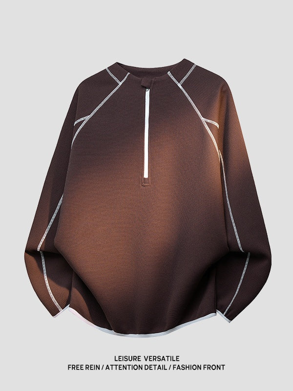 Color-blocked Line Loose-fit Sweatshirts&Hoodies