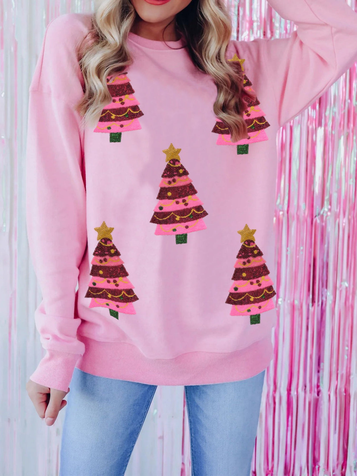 Christmas Sequins And Glitter Christmas Tree Sweatshirts&Hoodies