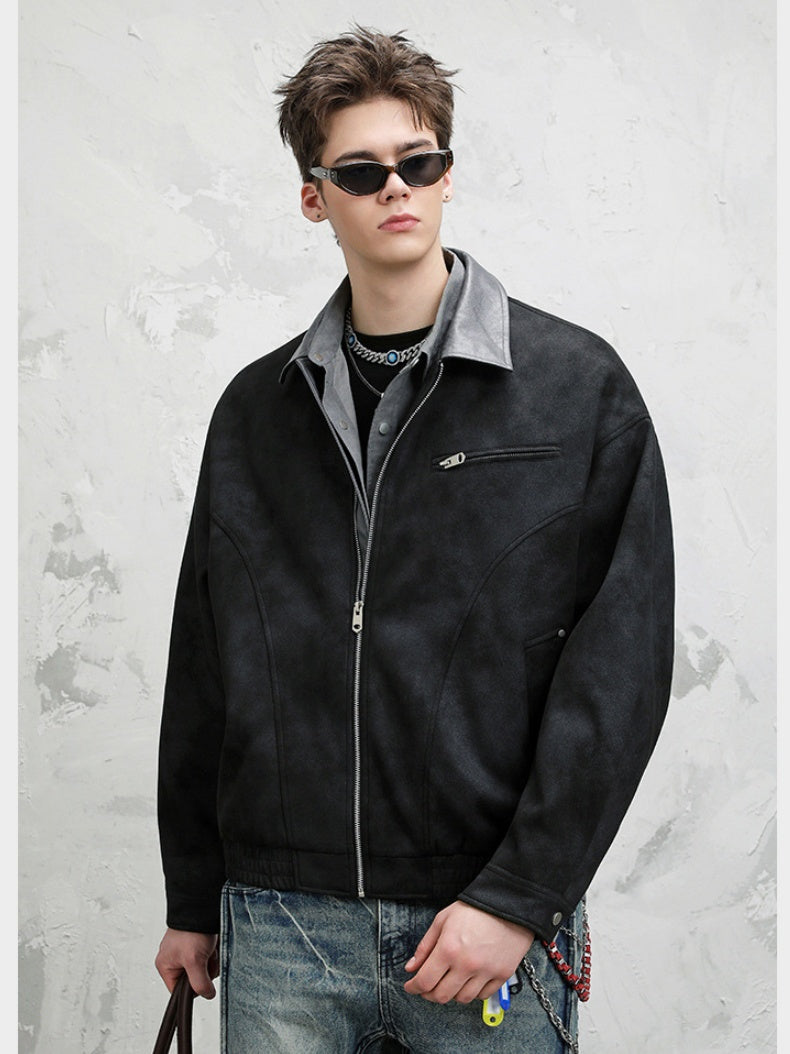 Retro Barn Wind High Street All-match Lapel Flight Jacket