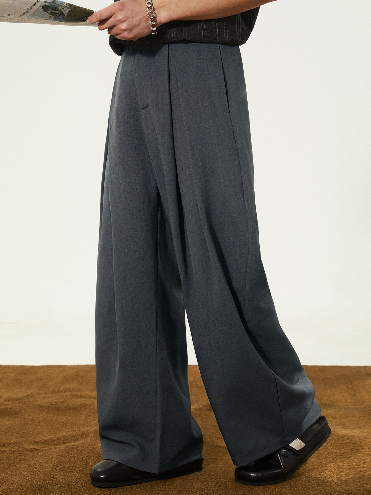 Stereo Gathering A Wide-leg Dress Pants Pants