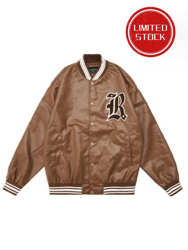 【Limited Stock Sale】Leather Baseball Uniform Jackets