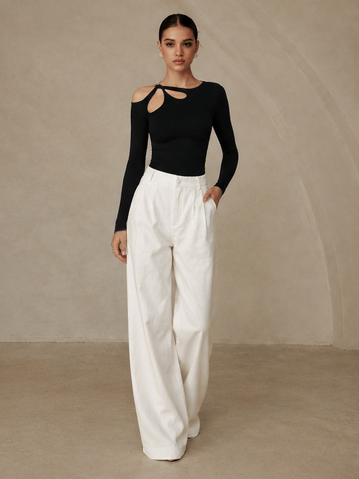 Simple High-waisted Jumpsuit