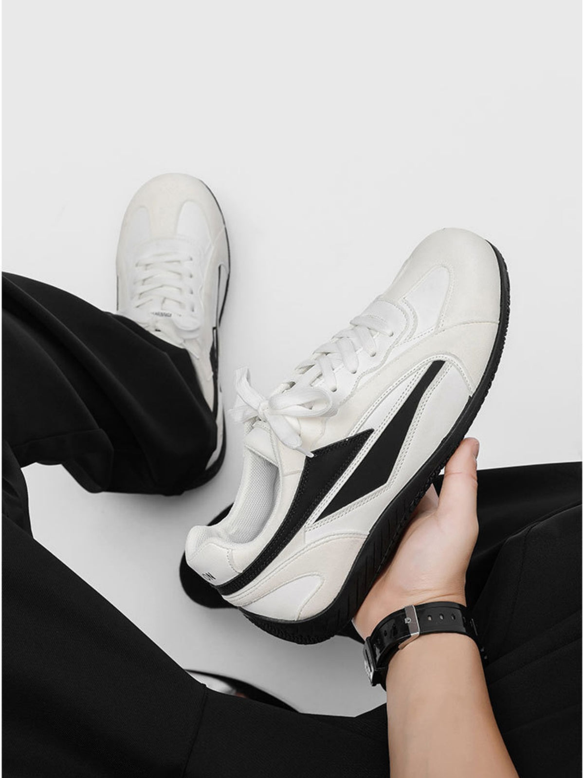 Color-blocked German Training Casual Shoes