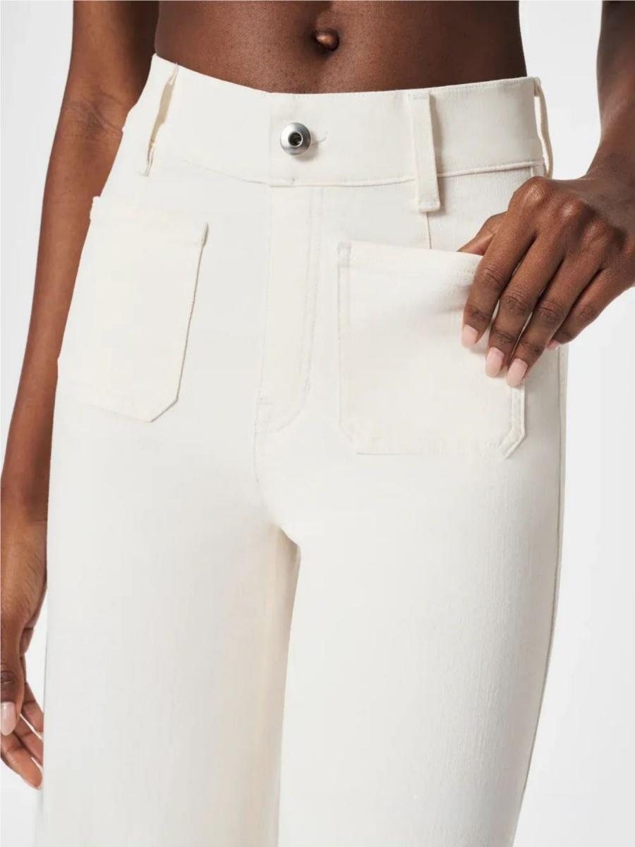 Flared Pants High Waist Front Pocket Daily Work Jeans