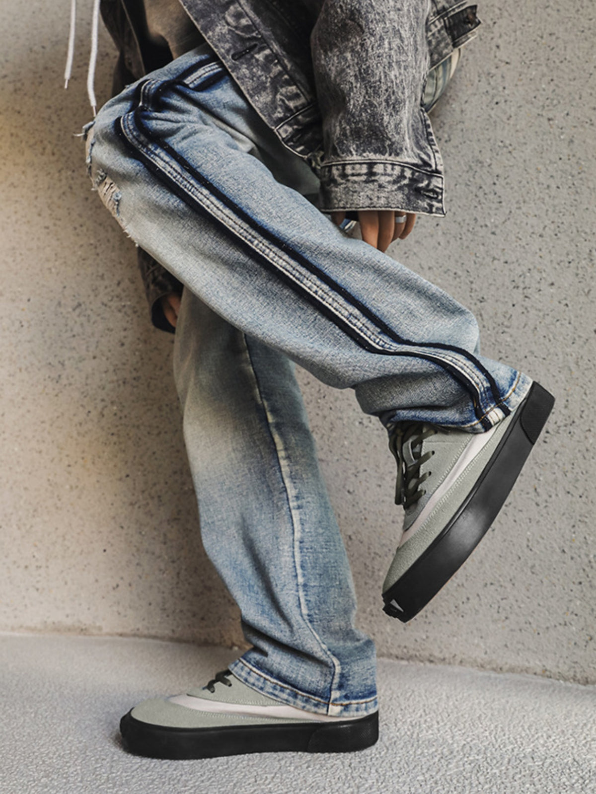 Suede Color-blocked Sneakers