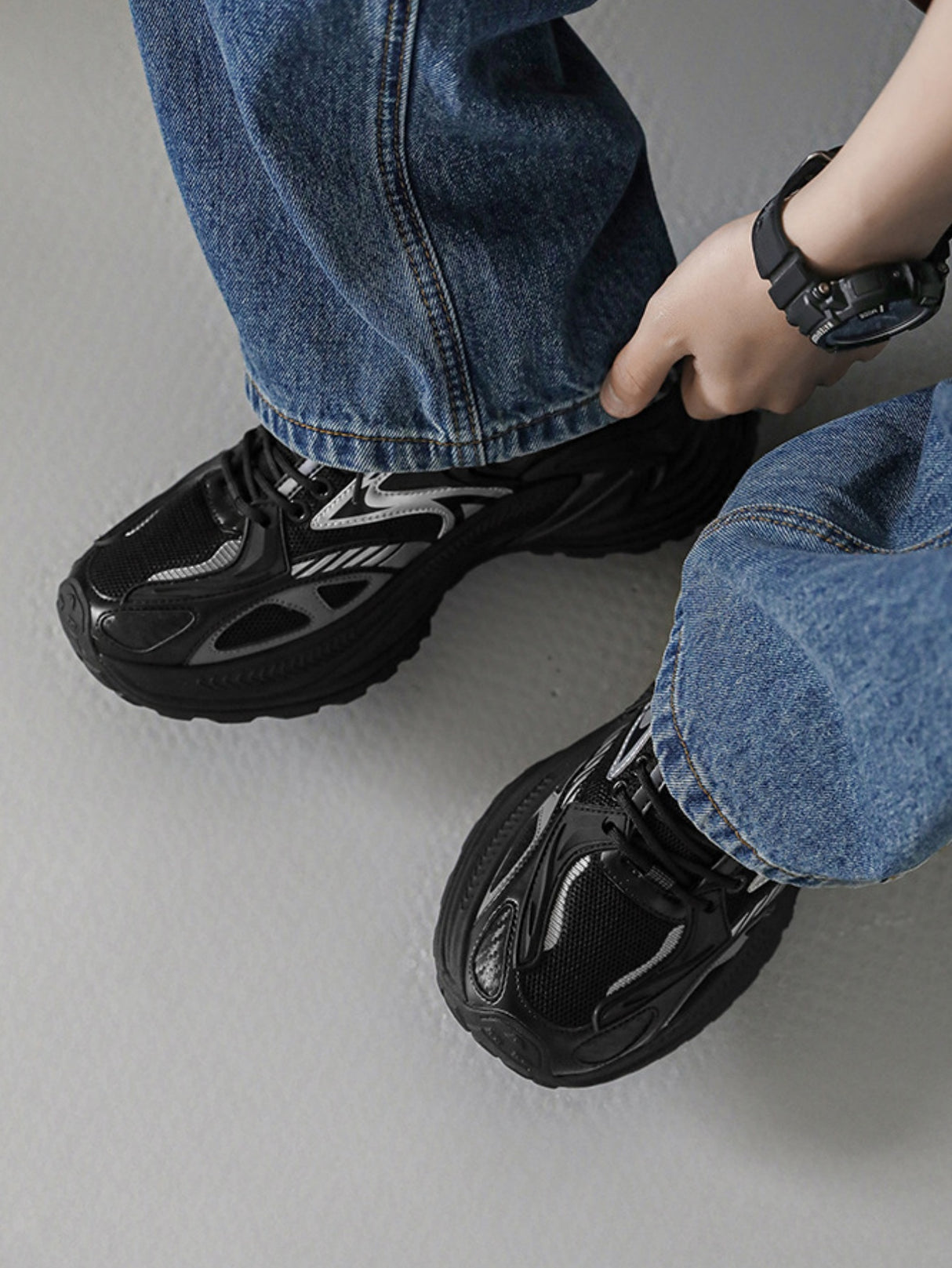 Color-blocked Platform Sneakers