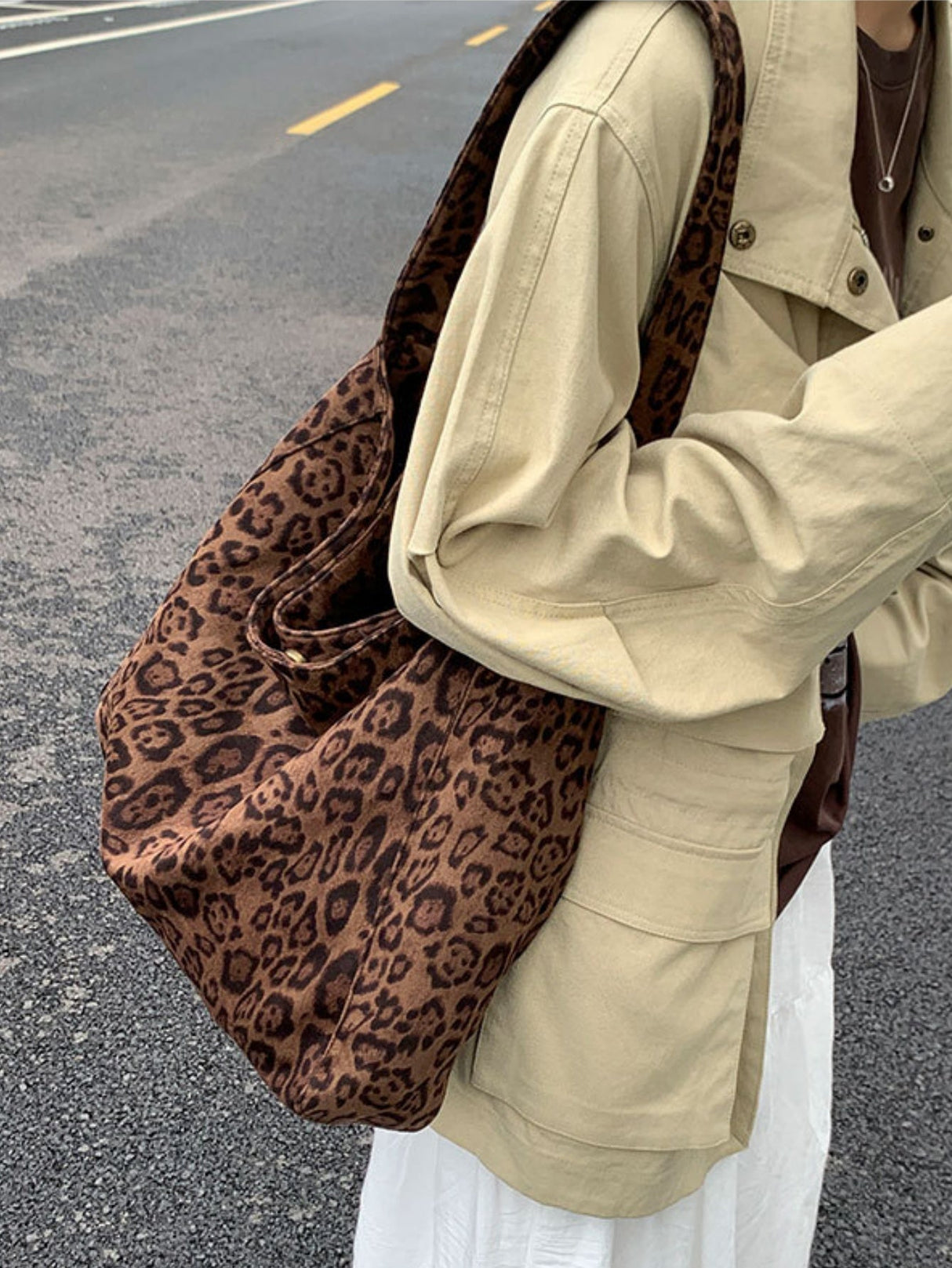 Leopard Print Large Capacity Shoulder Bag