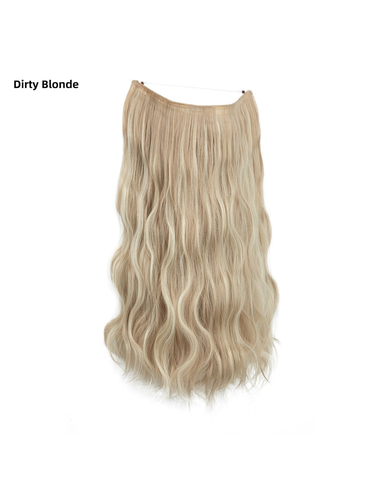 One-piece Hairpiece, Long Wavy Curls, Seamless Synthetic Fiber Wig