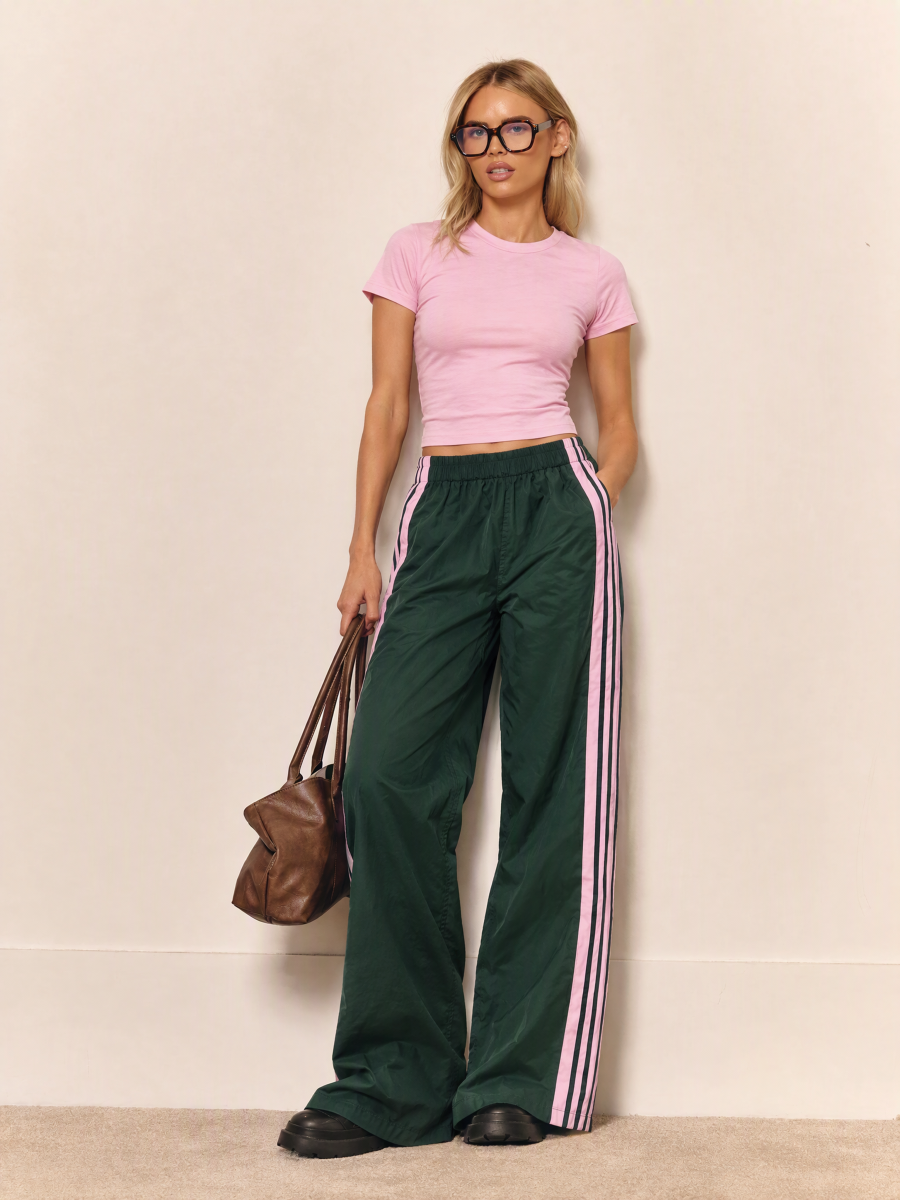 Casual Loose Striped Wide-leg Sweatpants