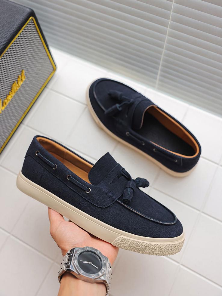 Color-blocked Tassel Slip-on Loafers