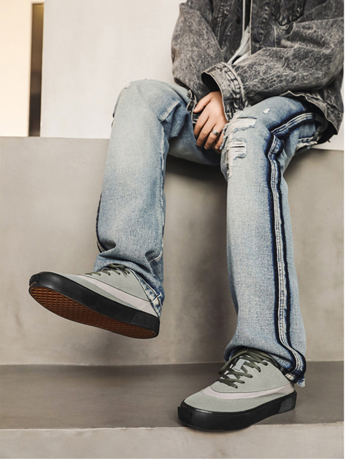 Suede Color-blocked Sneakers