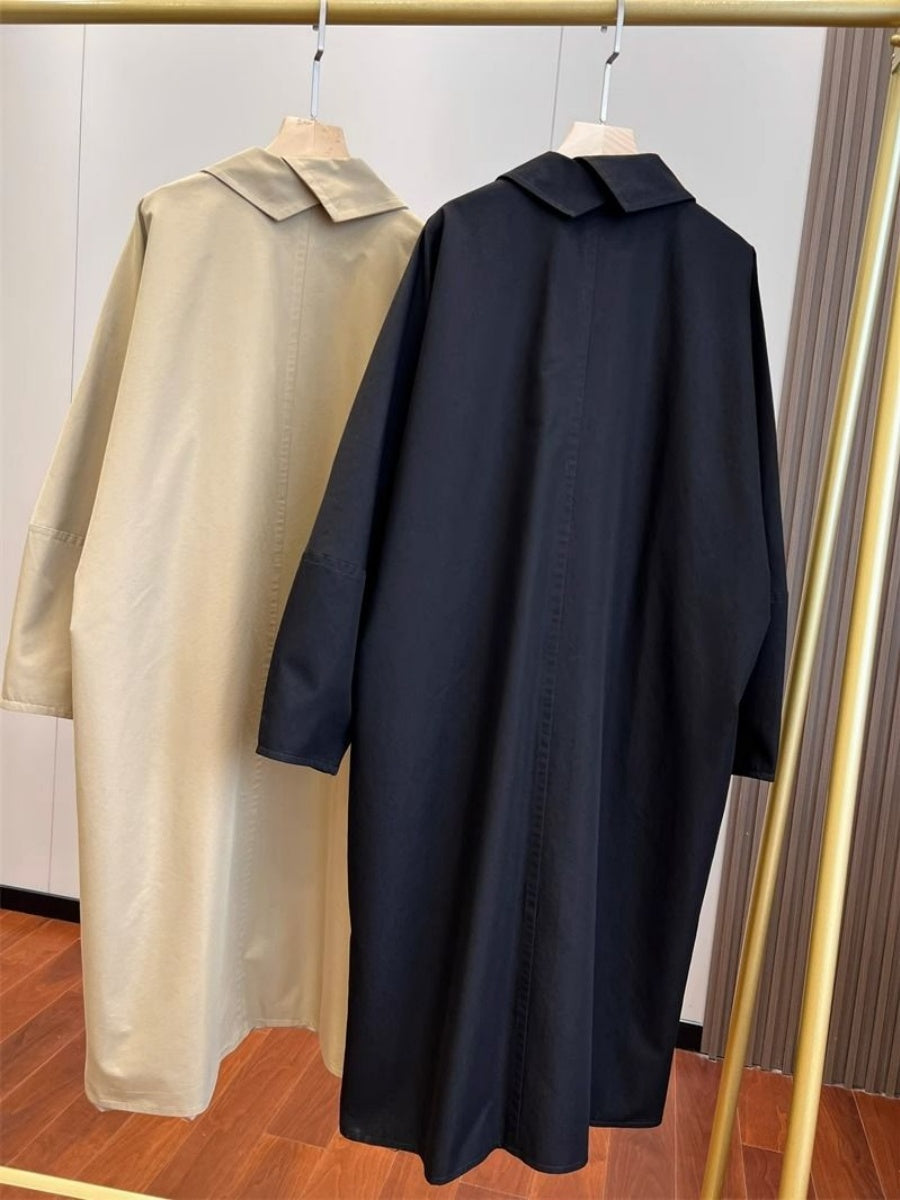Batwing Sleeves Long Trench Coats