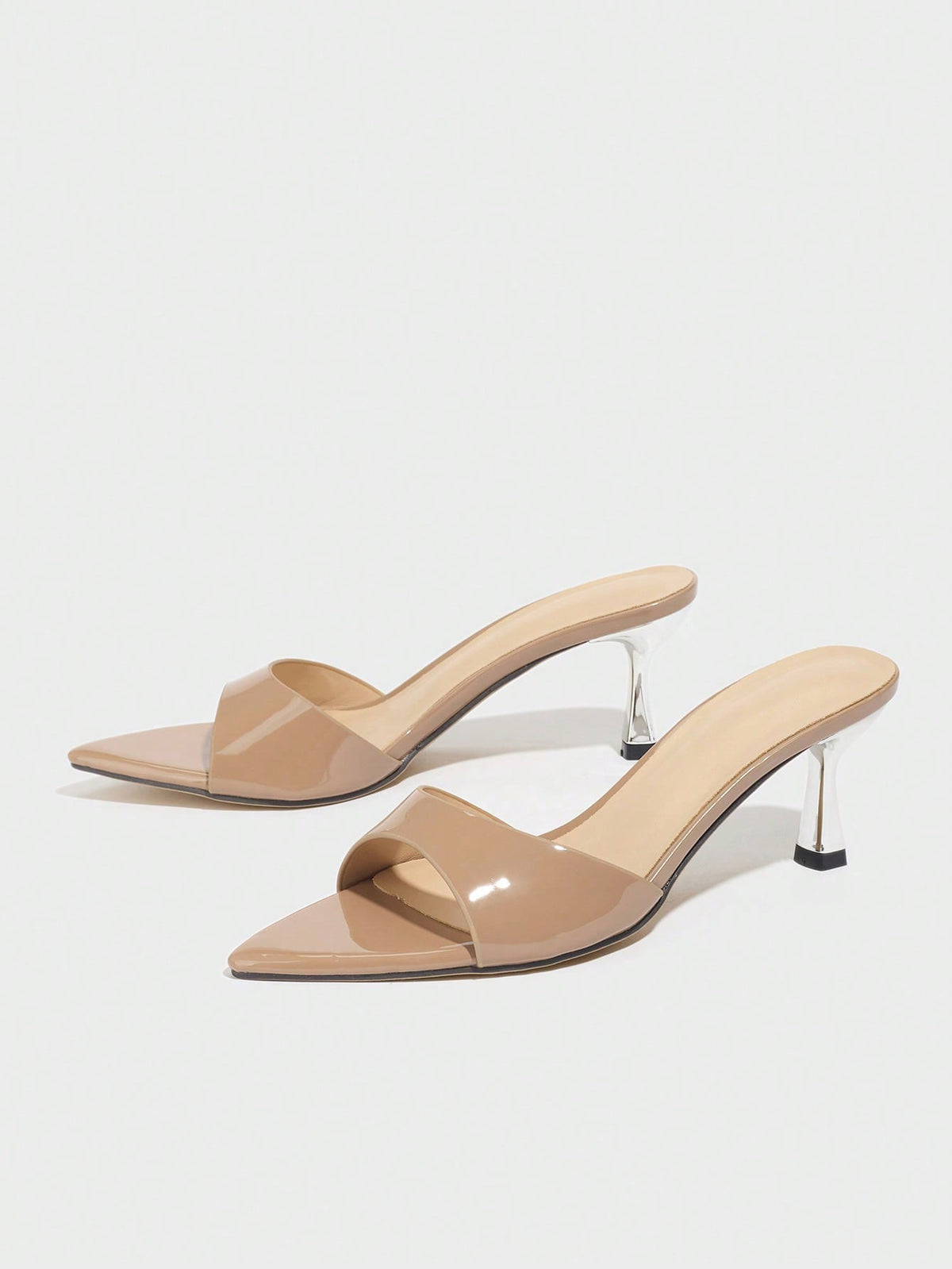 Embossed High-heeled Sandals