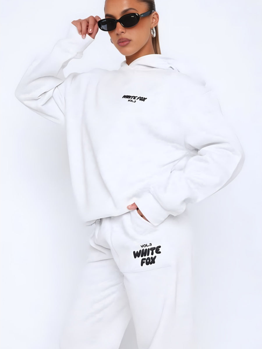 Liber Autumn Women's 3D Three-dimensional pattern Letter 2-piece Sets