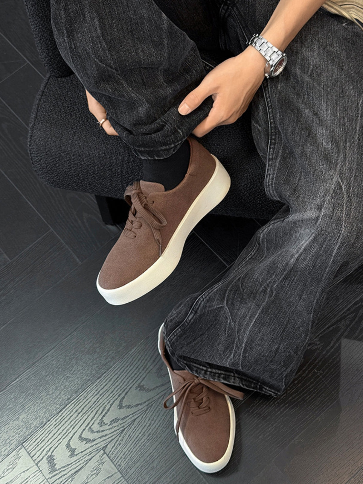 Suede Platform Sneakers