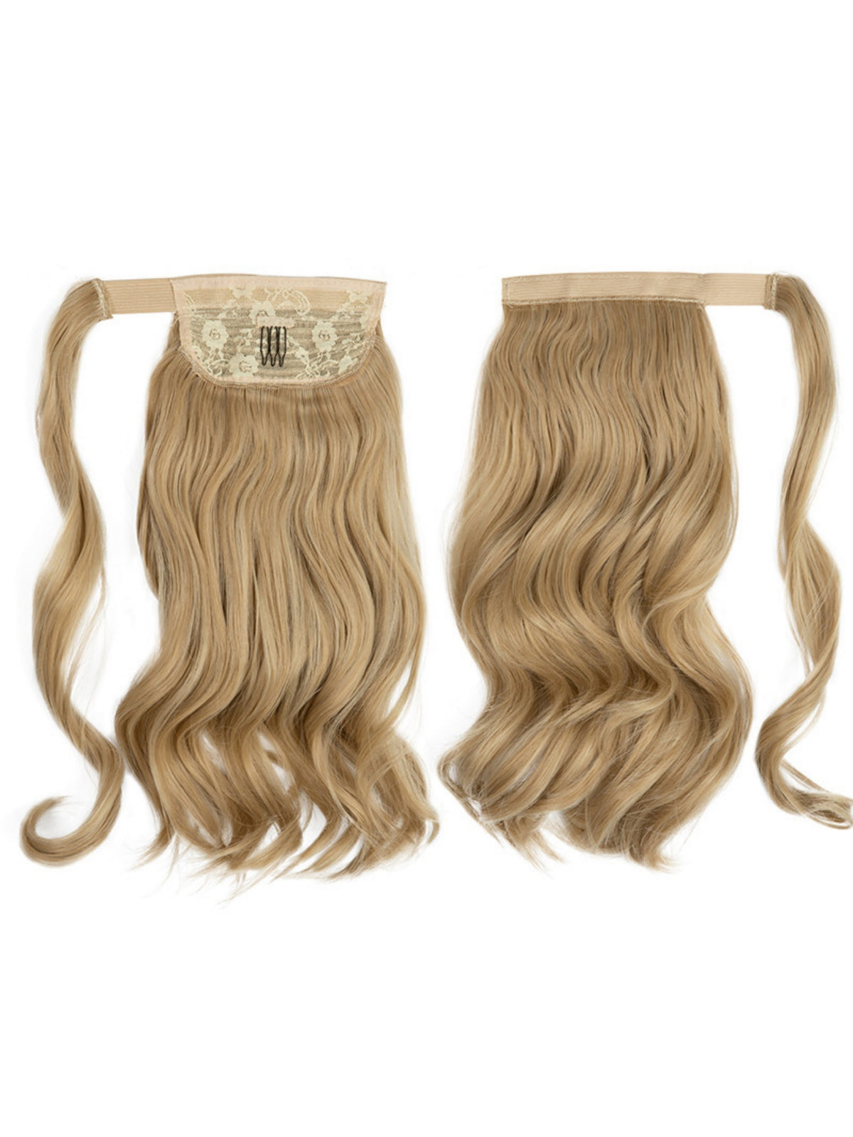 Long, Wavy, Natural Curl Wig With Wrap-around Design