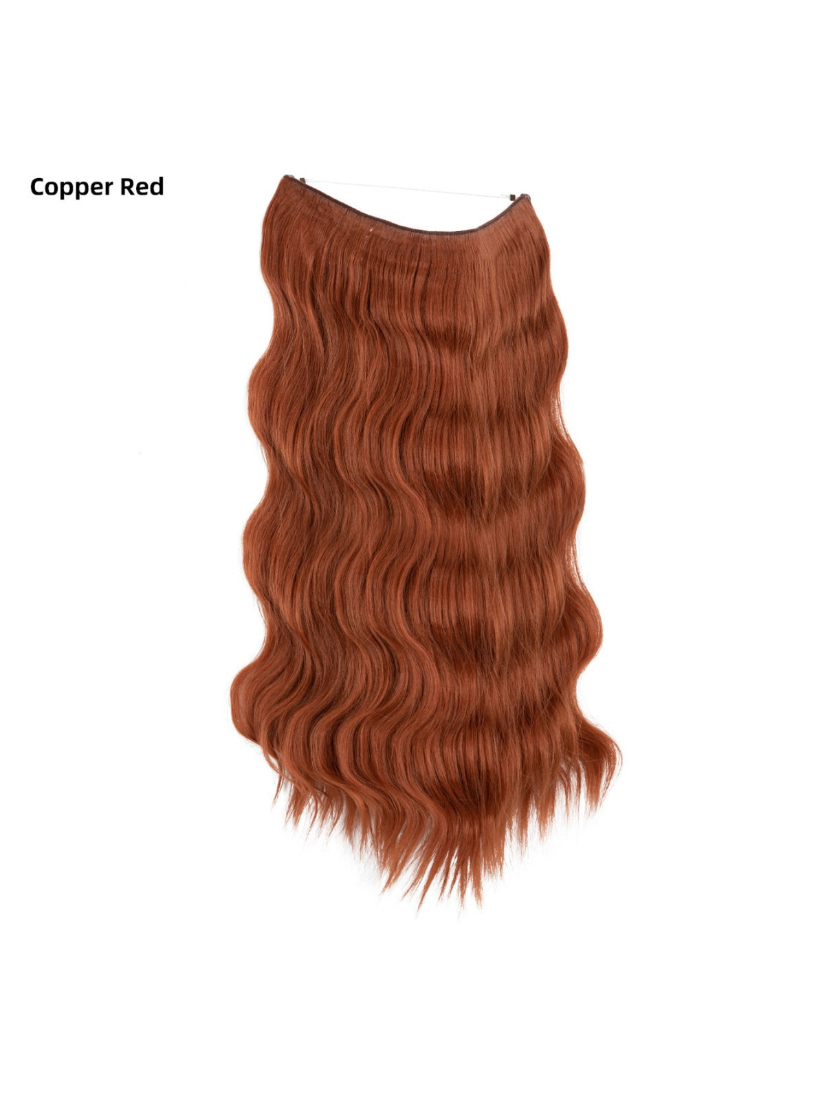 One-piece Hairpiece, Long Wavy Curls, Seamless Synthetic Fiber Wig