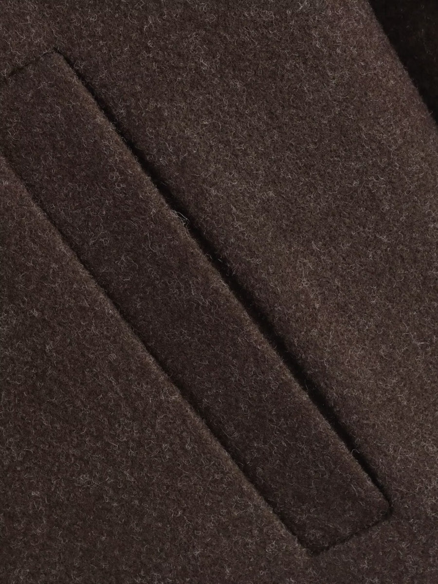 Brown Pocket Long sleeve Jackets