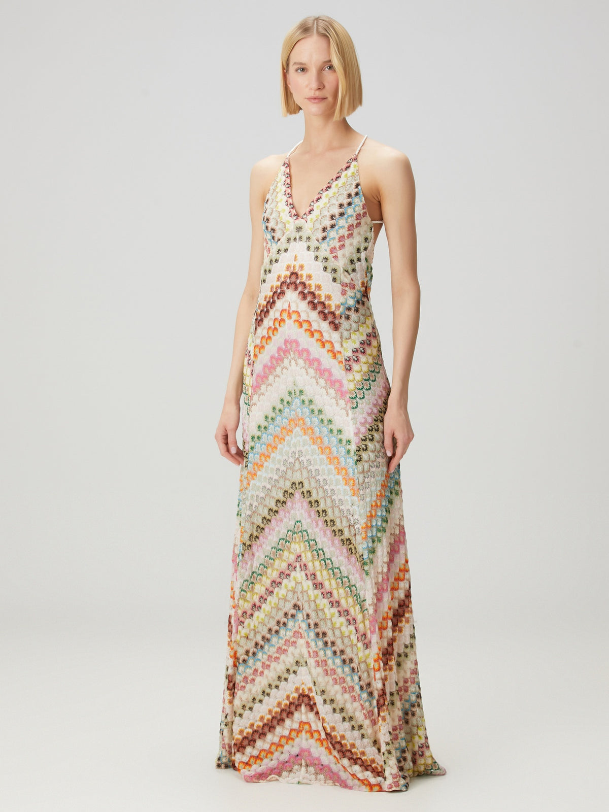 Colorful Crochet Lace Camisole Maxi Dress