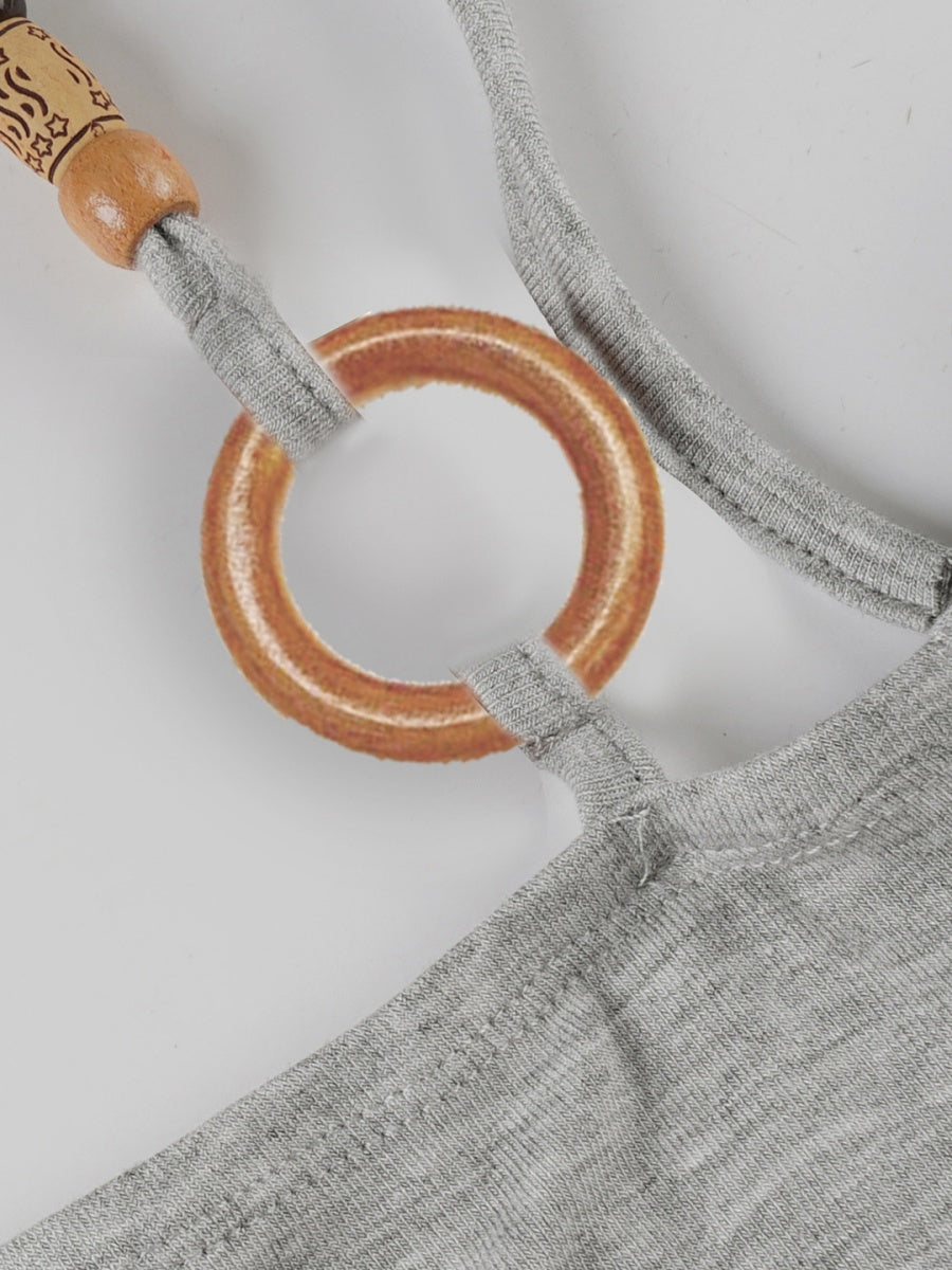 Off-the-shoulder Bell sleeves Cinched waist Halter neck top T-shirts