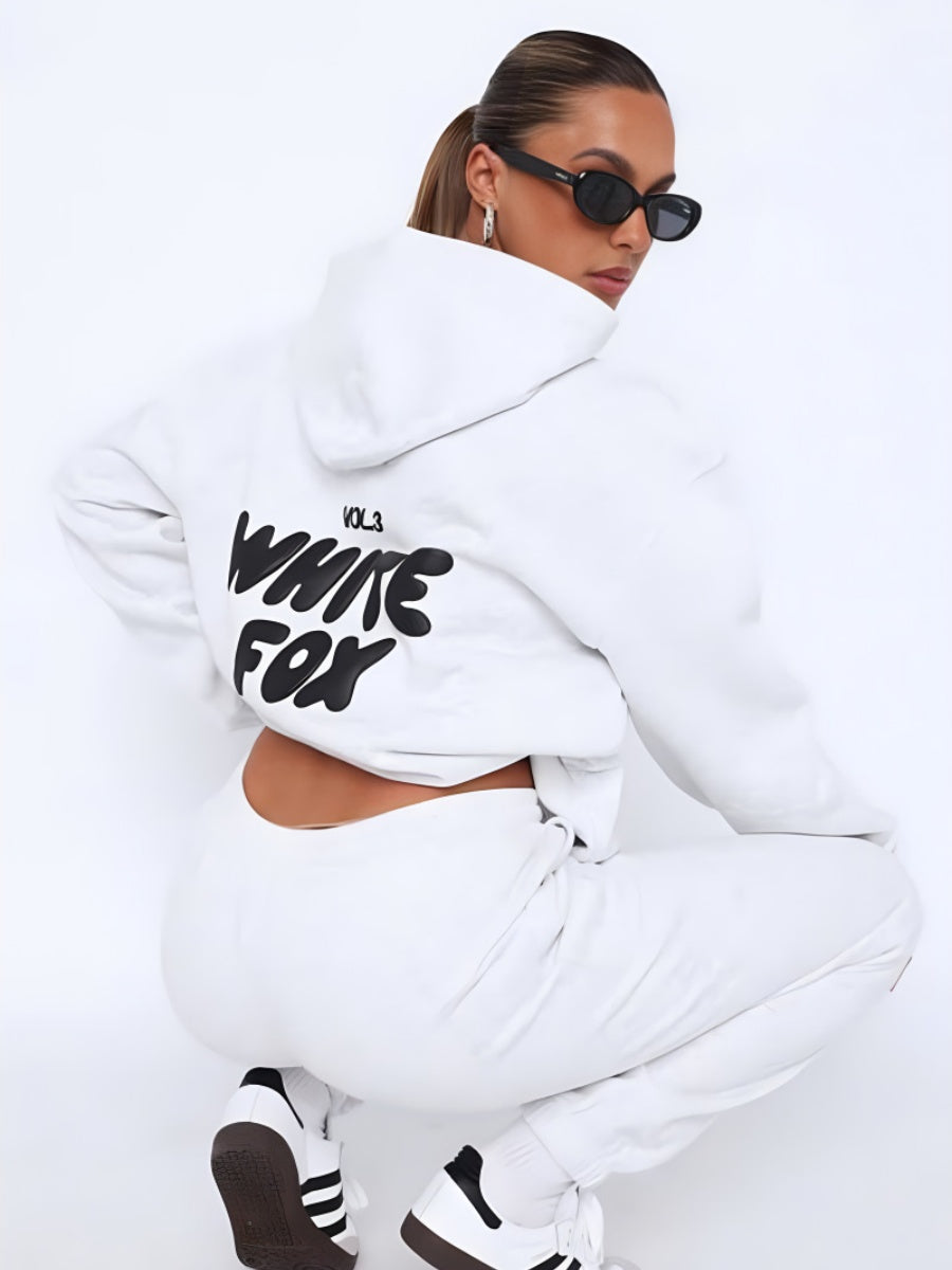 Liber Autumn Women's 3D Three-dimensional pattern Letter 2-piece Sets