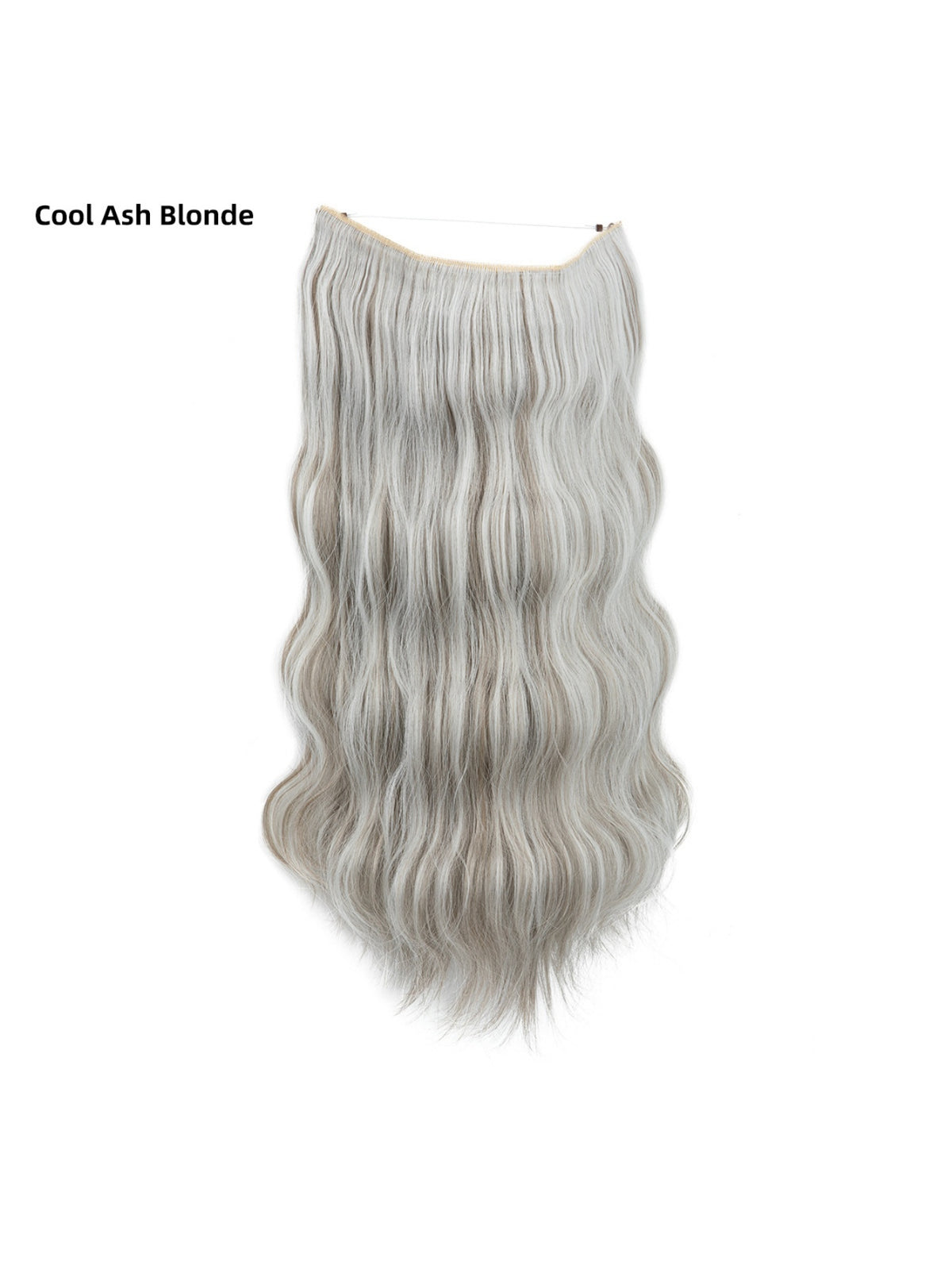 One-piece Hairpiece, Long Wavy Curls, Seamless Synthetic Fiber Wig